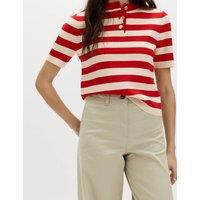 M&S Cotton Rich Turn Up Wide Leg Chinos Light Khaki