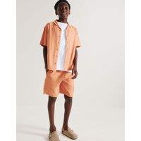 M&S Linen Rich Shorts (6-16 Yrs) Orange