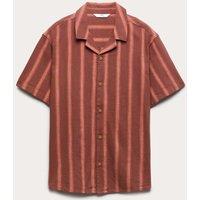 M&S Cotton Rich Striped Shirt (6-16 Yrs) Red Mix