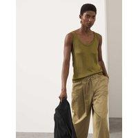 Autograph Metallic Knitted Vest Top Antique Brass