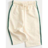 M&S Cotton Rich Wide Leg Striped Joggers (0-3 Yrs) Ecru Mix