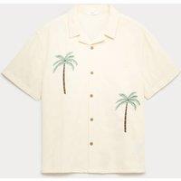M&S Pure Cotton Textured Shirt (6-16 Yrs) Ivory