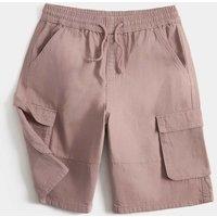 M&S Pure Cotton Cargo Shorts (6-16 Yrs) Truffle