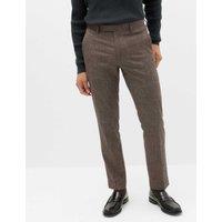 M&S Tailored Fit Textured Suit Trouser Brown