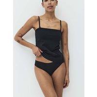 M&S Cotton Rich Secret Support Bandeau Multiway Vest Black