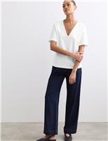 Pure Cotton V-Neck Boxy Top