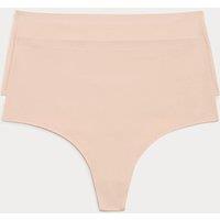 Body by M&S 2 Pack Body Invisibles No VPL Shaping Thongs Opal