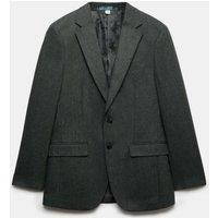 M&S Tailored Fit Micro Check Tweed Jacket Dark Evergreen