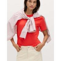 M&S Pure Cotton Everyday Fit T-Shirt Red