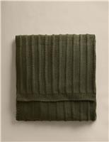 Ribbed Knitted Throw