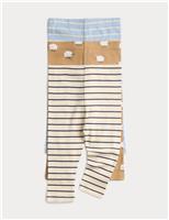 3 Pack Pure Cotton Printed Leggings (0-24 Mths)