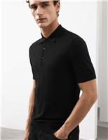 Pure Extra Fine Merino Wool Knitted Polo Shirt