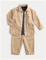3 Piece Cotton Rich Jacket Outfit (0-6 Years)