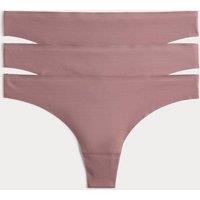Body by M&S 3 pack Body Invisibles No VPL Thongs Sugar Plum