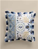 Pure Cotton Coastal Embroidered Cushion