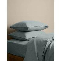 M&S Pure Linen Bedding Set Seafoam