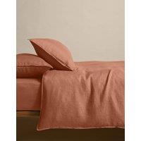 M&S Pure Linen Bedding Set Dark Camel