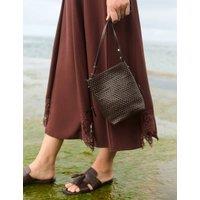 JAEGER Lace Insert Midi Skirt Rum