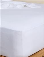 M&S Pure Linen Deep Fitted Sheet Dark Camel