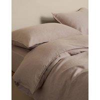 M&S Pure Linen Bedding Set Putty