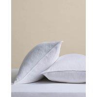 M&S 2 Pack Pure Linen Standard Pillowcases White
