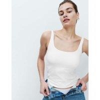 M&S Secret Support Scoop Neck Bra Vest White