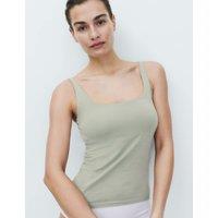 M&S Secret Support Scoop Neck Bra Vest Soft Green