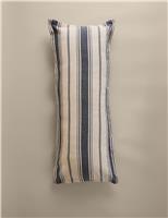 Pure Cotton Woven Stripe Bolster Cushion