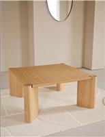Notched Oak Coffee Table
