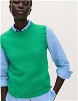 Cotton Rich Slim Fit Knitted Vest