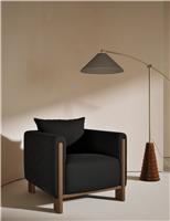 Block Velvet Accent Armchair