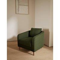 M&S Lara Velvet Accent Chair Dark Green