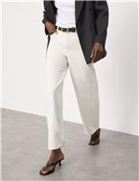 Autograph High Waisted Wide Leg Jeans Ecru