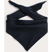 Autograph Linen Blend Herringbone Bandana Scarf Dark Navy