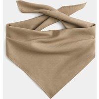 Autograph Linen Blend Herringbone Bandana Scarf Stone