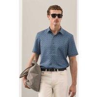 Autograph Geometric Print Short Sleeve Shirt Light Blue Mix
