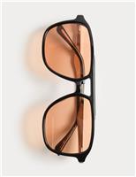 M&S Aviator Polarised Sunglasses Black