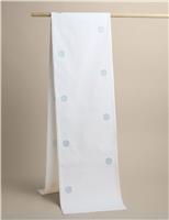 M&S Pure Cotton Shell Embroidered Table Runner Blue Mix