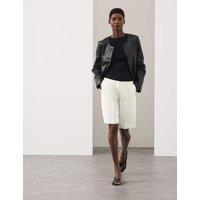 Autograph Pure Linen Tailored Shorts Soft White