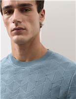 Mercerised Cotton Geometric Knitted T-shirt