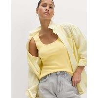 M&S Square Neck Slim Fit Knitted Vest Citrus