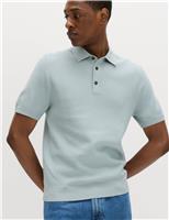 Cotton Rich Textured Knitted Polo Shirt