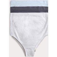 M&S 3pk Seamless Over Bump Maternity Briefs Dusty Blue