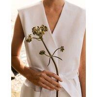 JAEGER Cotton Rich Sleeveless Jacket with Modal Ivory