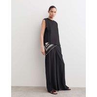 JAEGER Cotton Modal Blend Ribbed Tank Top Black