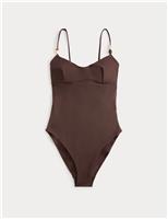 Padded Beaded Scoop Neck Swimsuit