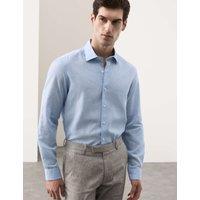 Autograph Easy Iron Linen Rich Performance Shirt Chambray