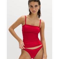 M&S High Leg Bikini Bottoms Lacquer Red