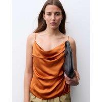 Autograph Satin Cowl Neck Cami Top Amber