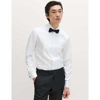 M&S Extra Slim Fit Luxury Marcella Bib Shirt White